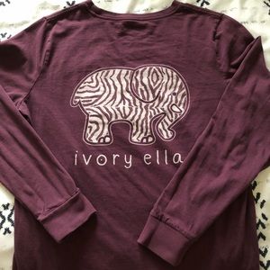✰maroon ivory ella long sleeve tee ✰